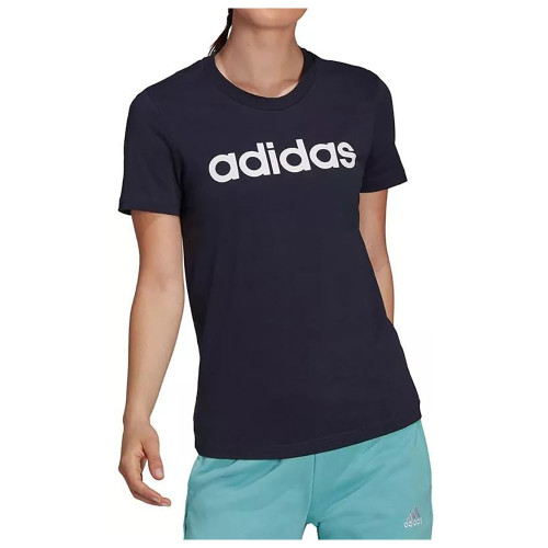 Adidas Γυναικεία κοντομάνικη μπλούζα Essentials Slim Logo Linear Tee